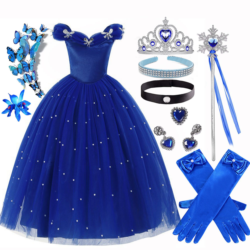 Baby Q Clothing - Summer Christmas Luxury Cinderella Clothes For
