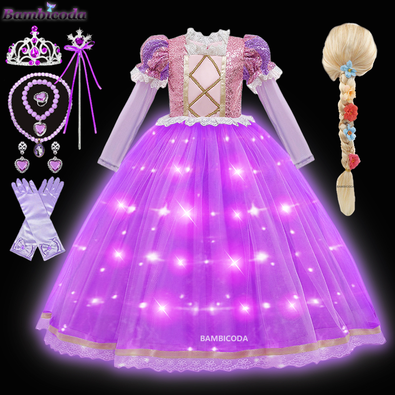 Princess Rapunzel  LED Light U - đánh giá và giá Baby Q Clothing